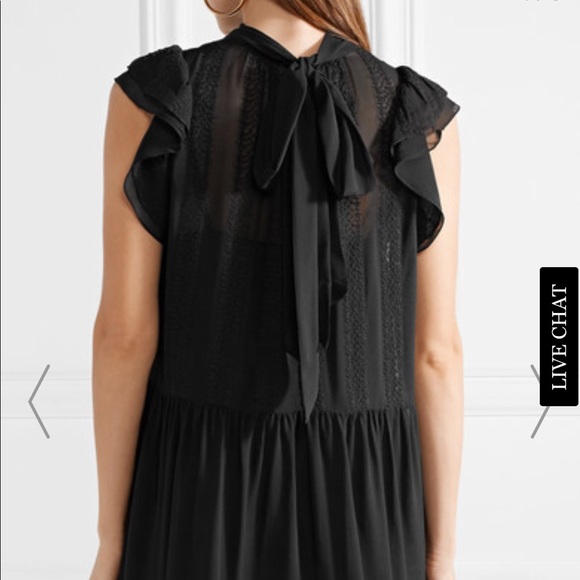 SOLD Ulla Johnson silk Remy black dress nwt 0 - Picture 5 of 6